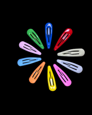 Multi-Color Snap Hair Clips (10-Piece)