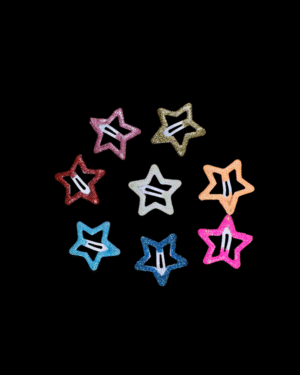 Shimmer Star Hair Clips (Pack Of 6)