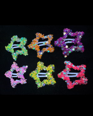 Sparkle Star Hair Clips (Pack Of 4)