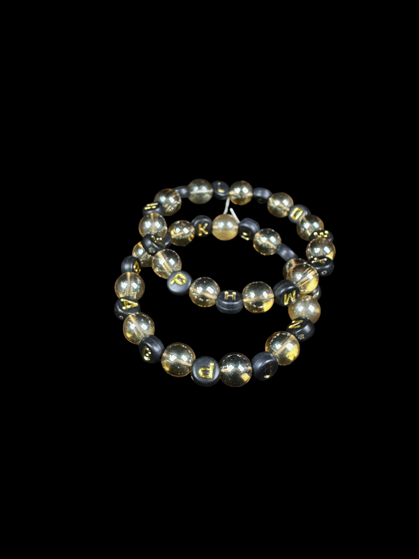 44 Black & Gold Beaded Bracelet Set
