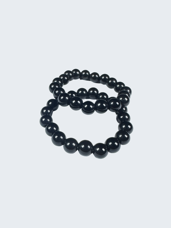 47 Black Beaded Bracelet Set