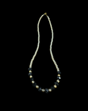Black & Gold Beaded Necklace