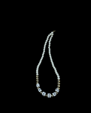 Letter Beaded Pearl Necklace