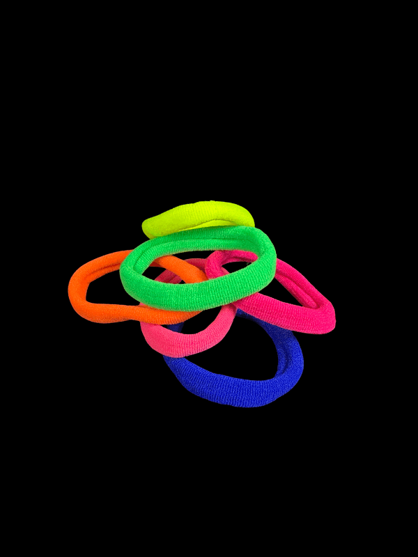 66 Multi-Color Cotton Hair Ties (Pack of 6)