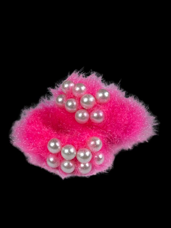 84 Pearl Fuzzy Scrunchies - Image 3