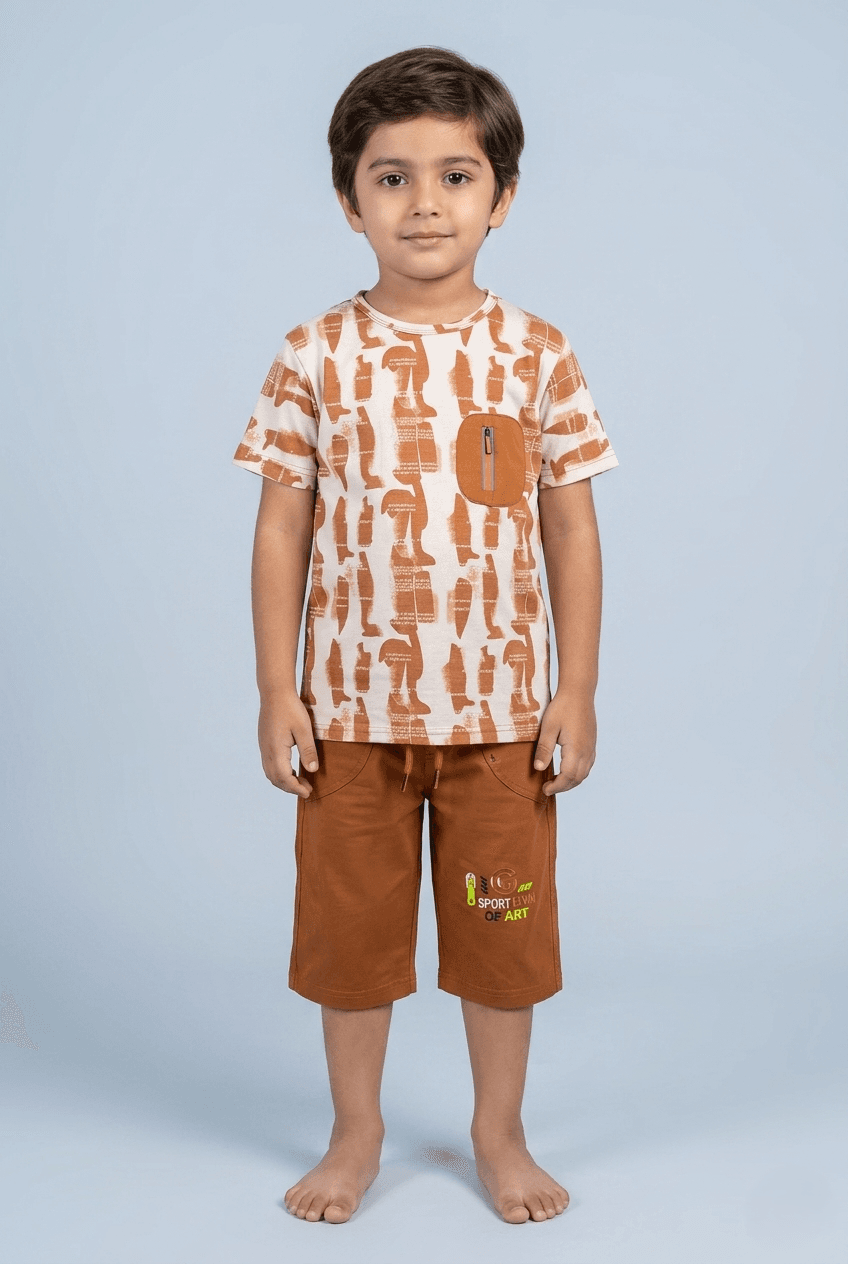 camo print tee & short camo print tee & short