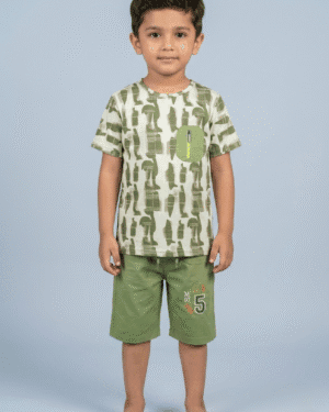 camo print tee & short
