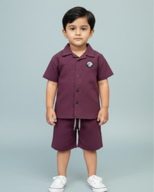 burgundy mini luxe co ord set