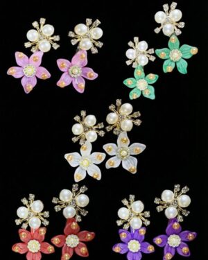 Pearl & Floral Hair Clips (Set Of 2)