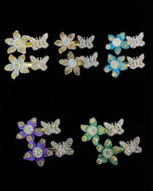 Butterfly & Floral Hair Clips (Set of 2)