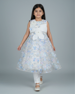 blue flower frock