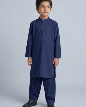 navy blue kurta shalwar