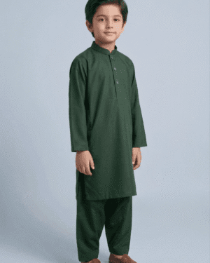 dark green kurta shalwar